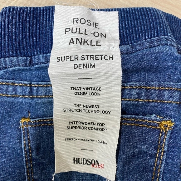 Hudson Rosie Pull On Ankle Jeans Kids Size 5 NWT - Picture 3 of 6